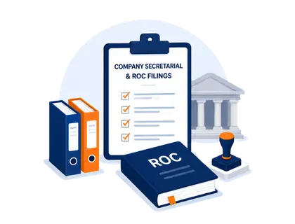 India company secretarial and ROC filings for Singapore companies