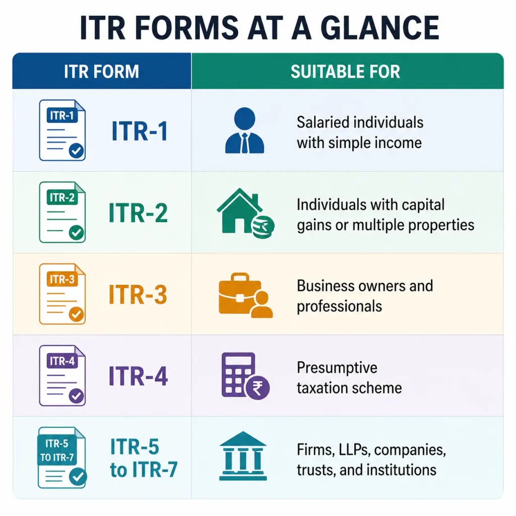 ITR forms 